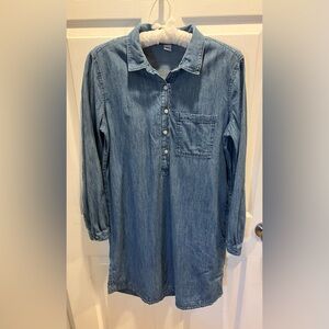 Old Navy Blue Denim Shirt Dress